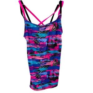 Freestyle Danskin Company Multicolored Athletic Wear Tank Size Large